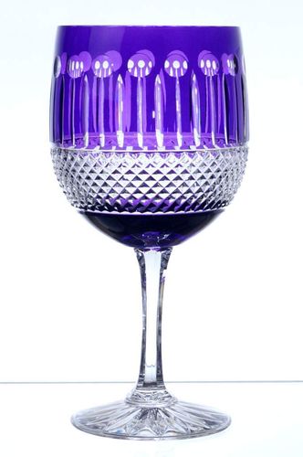 Set 6 farbige Weingläser aus Bleikristall 03/47